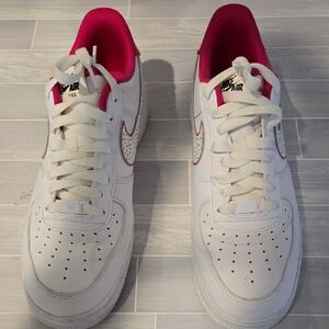 Nike Pink and White Sneakers